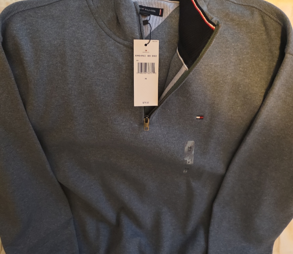 Tommy Hilfiger Charcoal Quarter-Zip Pullover